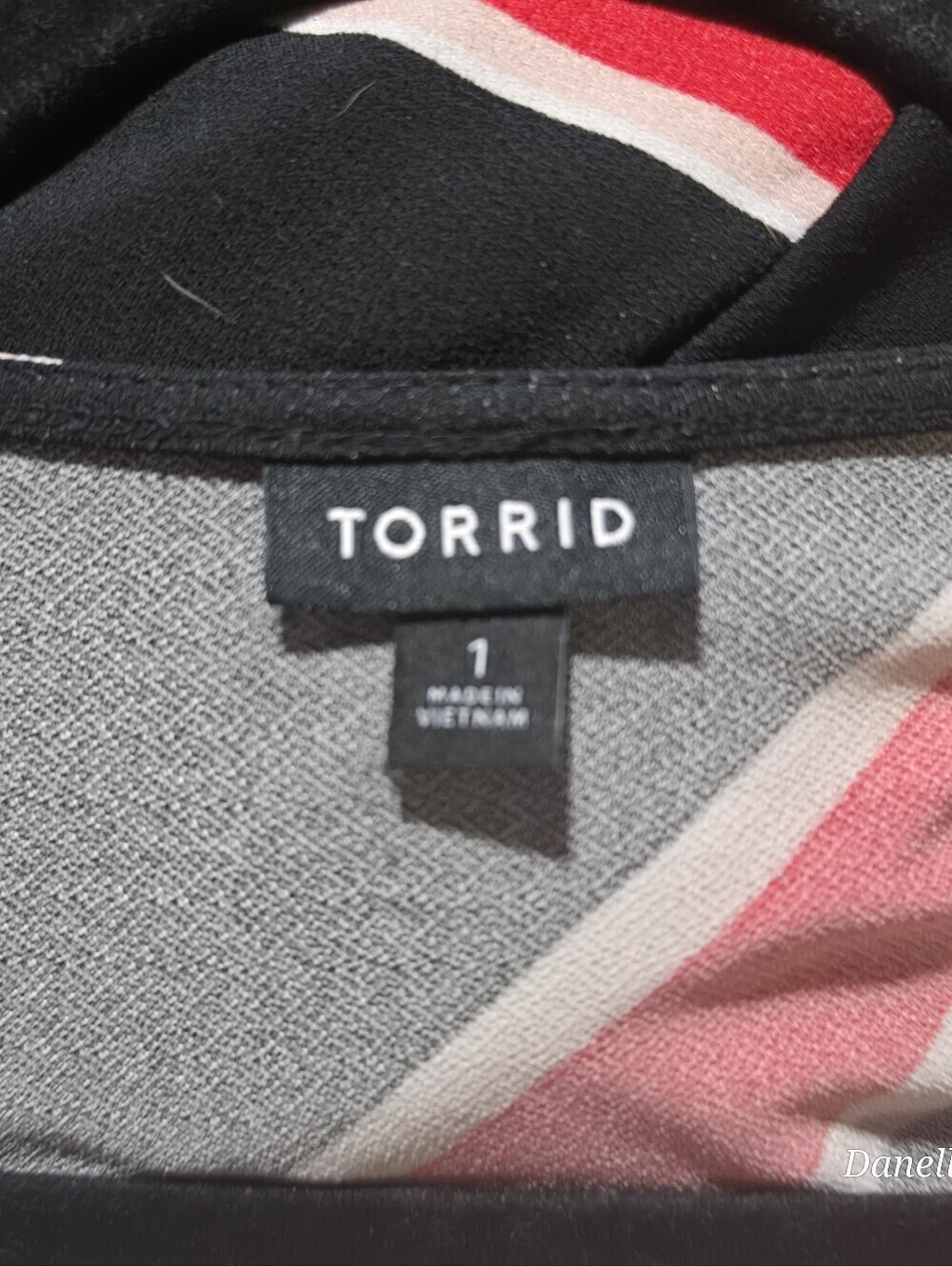 Torrid Wrap Dress Size 1 Red Black Stripe image 7